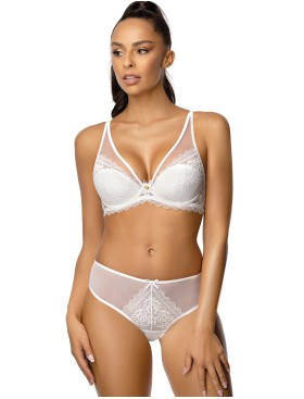 Кружевной бюстгальтер пуш-ап MAT ESTELLE bialy M-0198-11, Цвет: белый, Размеры: 65E, изображение 6