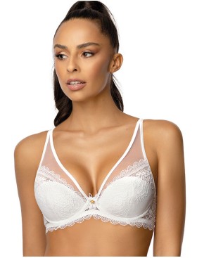 Кружевной бюстгальтер пуш-ап MAT ESTELLE bialy M-0198-11, Цвет: белый, Размеры: 65E, изображение 3