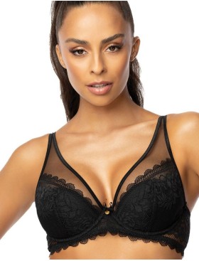 Кружевной бюстгальтер пуш-ап MAT ESTELLE czarny M-0198-11, Цвет: черный, Размеры: 65E, изображение 4