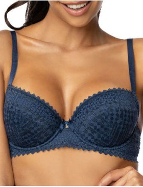 Бюстгальтер балконет пуш-ап MAT MADDIE granat M-3633-11, Цвет: синий, Размеры: 65D