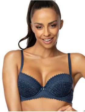 Бюстгальтер балконет пуш-ап MAT MADDIE granat M-3633-11, Цвет: синий, Размеры: 65D, изображение 3