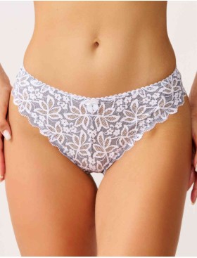 Трусы стринги биколорное кружево Simona M 003 рябушка, Цвет: рябушка, Размеры: L