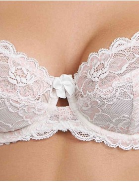 Бюстгальтер мягкий кружевной Simona M 484 молоко-роза, Цвет: молоко-роза, Размеры: 75E, изображение 5