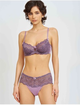 Бюстгальтер мягкий кружевной Simona M 484 серо-туман, Цвет: серо-туман, Размеры: 75E, изображение 5