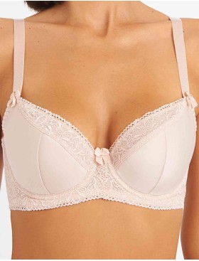 Бюстгальтер полумягкий Simona M 610 серебристый пион-сетка, Цвет: пион-сетка, Размеры: 75H