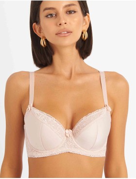 Бюстгальтер полумягкий Simona M 610 серебристый пион-сетка, Цвет: пион-сетка, Размеры: 75H, изображение 3