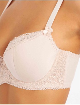 Бюстгальтер полумягкий Simona M 610 серебристый пион-сетка, Цвет: пион-сетка, Размеры: 75H, изображение 4