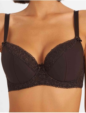 Бюстгальтер полумягкий Simona M 610 шоколад-сетка, Цвет: шоколад-сетка, Размеры: 75H