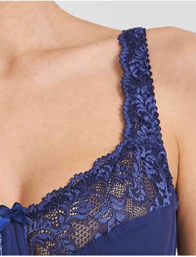 Бюстгальтер мягкий Simona M 912 синий, Цвет: синий, Размеры: 90H, изображение 5