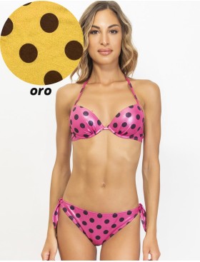 Купальник в горох с формованными чашками Sielei CO24 oro, Цвет: oro (золотой), Размеры: 80B