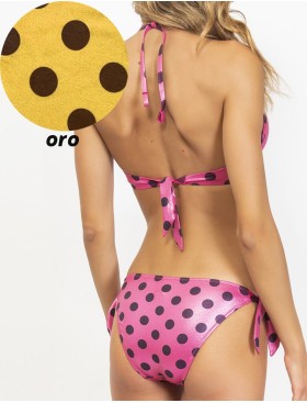 Купальник в горох с формованными чашками Sielei CO24 oro, Цвет: oro (золотой), Размеры: 80B, изображение 2