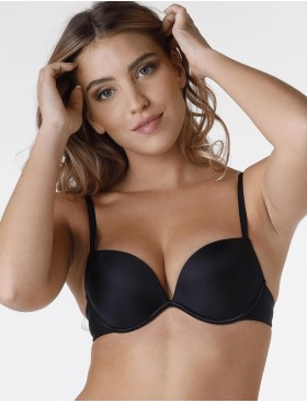 Бюстгальтер гладкий с пуш-ап Wonderbra W8144 черный, Цвет: черный, Размеры: 70A, изображение 3