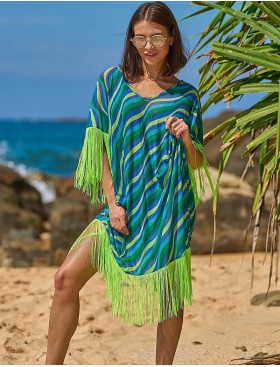 Туника женская пляжная Mia-Amore TALASSA 7350, Цвет: синий, Размеры: S/M