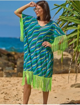 Туника женская пляжная Mia-Amore TALASSA 7350, Цвет: синий, Размеры: S/M, изображение 4