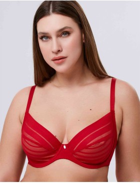 Бюстгальтер-минимайзер мягкий Milavitsa 127630 рубин/нюд, Цвет: рубин/нюд, Размеры: 85C, изображение 6