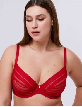 Бюстгальтер-минимайзер мягкий Milavitsa 127630 рубин/нюд, Цвет: рубин/нюд, Размеры: 85C, изображение 3