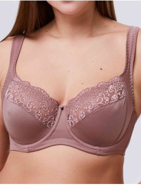 Бюстгальтер мягкий с подкроем Nikol Djumon 132 15B кофейно-розовый, Цвет: кофейно-розовый, Размеры: 75H