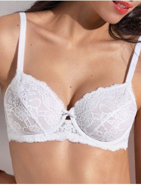 Кружевной бюстгальтер на косточках Sielei ALLURE 2672 bianco, Цвет: bianco (белый), Размеры: 75C