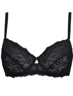 Кружевной бюстгальтер на косточках Sielei ALLURE 2672 nero, Цвет: nero (черный), Размеры: 85B, изображение 3