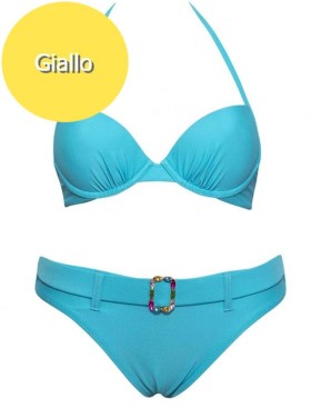 Раздельный женский купальник Sielei COLOR STONES CT54+CT61 giallo, Цвет: giallo (желтый), Размеры: 75C, изображение 2