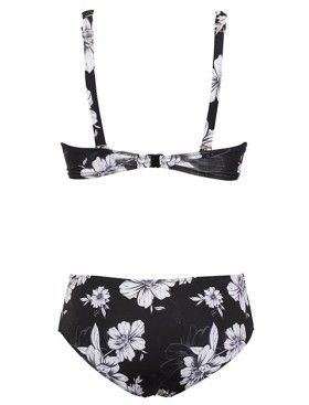 Цветочный купальник формовка слип Sielei FL52+FL68 nero, Цвет: nero (черный), Размеры: 75C, изображение 3