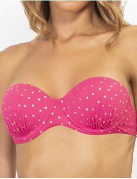 Яркий купальник с градуированным пуш-ап Sielei GP57+GP61 fuxia, Цвет: fuxia (фуксия), Размеры: 90B, изображение 2