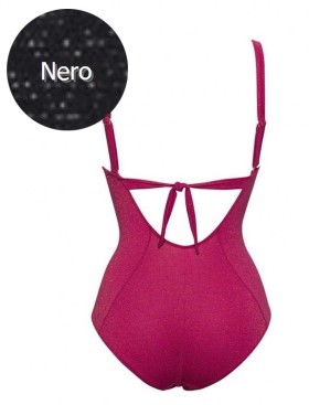 Слитный купальник с формованной чашкой Sielei LUREX LU50 nero, Цвет: nero (черный), Размеры: 75C, изображение 3