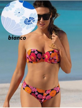 Купальник бандо с пуш-ап Sielei OP57+OP63 bianco, Цвет: bianco (белый), Размеры: 75B