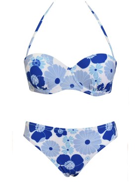 Купальник бандо с пуш-ап Sielei OP57+OP63 bianco, Цвет: bianco (белый), Размеры: 75B, изображение 2