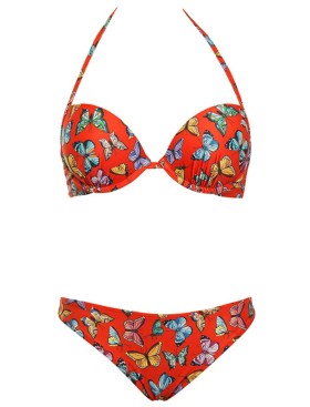 Открытый купальник пуш-ап Sielei TE56+TE68 rosso, Цвет: rosso (красный), Размеры: 75C, изображение 2