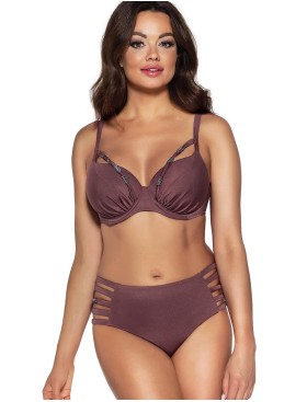 Бюст купальный поролоновый с декоративными лентами AVA HOT CHOCOLATE SK168 U, Цвет: тауп, Размеры: 95C, изображение 4