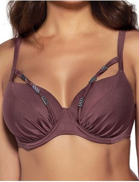 Бюст купальный поролоновый с декоративными лентами AVA HOT CHOCOLATE SK168 U, Цвет: тауп, Размеры: 95C