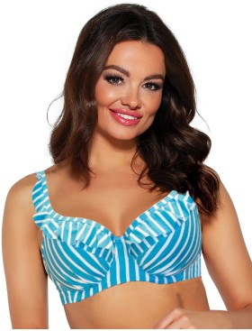 Бюстгальтер купальный мягкая чашка AVA SK176 M бело-голубой, Цвет: бело-голубой, Размеры: 70D, изображение 3