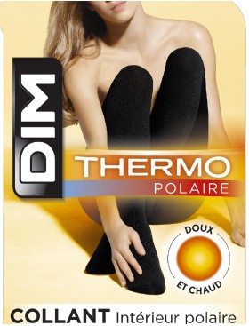 Плотные колготки Dim 01K7 THERMO 143 den, Цвет: черный, Размеры: 3/4, изображение 3