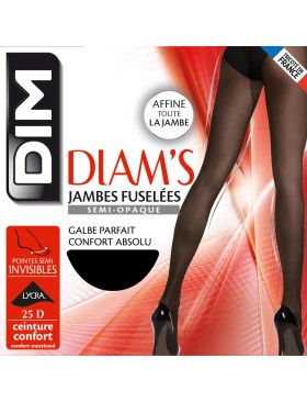 Полупрозрачные колготки Dim 1142 DIAM'S 25 den черный, Цвет: черный, Размеры: 2, изображение 4