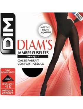 Матовые колготки Dim 1252 DIAM'S 45 den, Цвет: черный, Размеры: 4, изображение 3