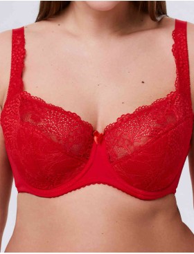 Бюстгальтер полумягкий Elli 9000 красный, Цвет: красный, Размеры: 90C