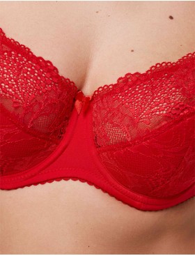 Бюстгальтер полумягкий Elli 9000 красный, Цвет: красный, Размеры: 90C, изображение 3