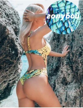 Купальник монокини Jolidon FC38I голубой, Цвет: голубой, Размеры: 75B, изображение 2