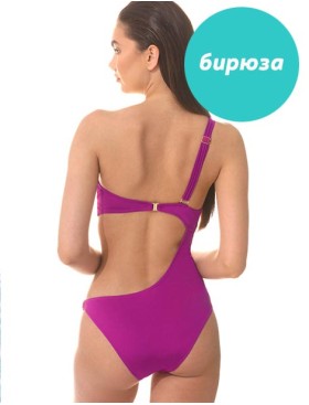 Однотонный купальник монокини Jolidon FR120U бирюза, Цвет: бирюза, Размеры: 70B, изображение 2