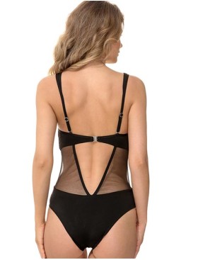 Слитный купальник с формованной чашкой Jolidon FR5U черный, Цвет: черный, Размеры: 80B, изображение 2