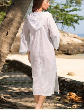 Длинная туника с капюшоном Mia-Amore ARGENTINA 6886, Цвет: белый, Размеры: L, изображение 2