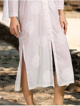 Длинная туника с капюшоном Mia-Amore ARGENTINA 6886, Цвет: белый, Размеры: L, изображение 4