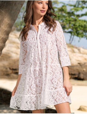 Туника из хлопкового кружева Mia-Amore ARGENTINA 6896, Цвет: белый, Размеры: 2XL