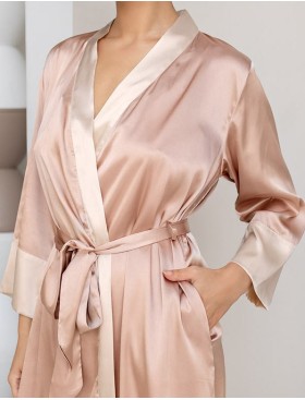 Домашний халат-кимоно Mia-Amore HAILEY 7303, Цвет: миндальный, Размеры: L/XL, изображение 4