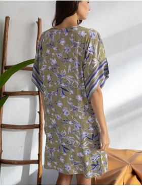 Туника из вискозы и шёлка Mia-Amore LIBERTINA 1954, Цвет: оливковый, Размеры: S/M, изображение 2