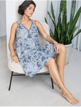 Короткий сарафан вискоза Mia-Amore PACIFIC OCEAN 1970, Цвет: голубой, Размеры: S, изображение 3