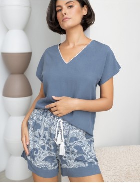 Пижама с шортами Mia-Amore PACIFIC OCEAN 1972, Цвет: голубой, Размеры: XL
