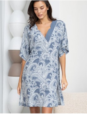 Короткая туника из вискозы Mia-Amore PACIFIC OCEAN 1978, Цвет: голубой, Размеры: S/M