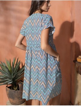 Легкий халат на пуговицах Mia-Amore VEGAS 1991 синий, Цвет: синий, Размеры: 2XL/3XL, изображение 2